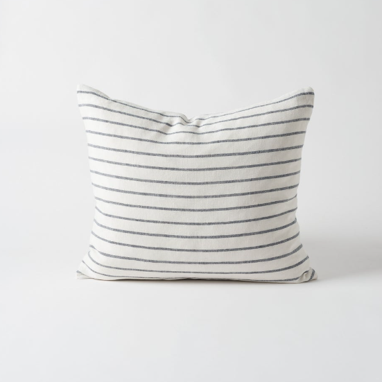 Citta - Handwoven Stripe Chalk/Carbon Cushion Cover ONLY