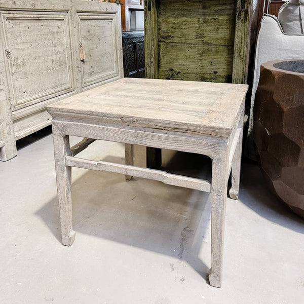 Antique Square Side Table / Stool