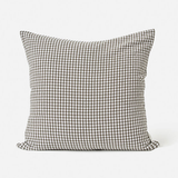Citta - Gingham Washed Cotton Olive Cushion Cover
