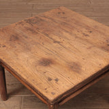 Rustic Antique Square Table w Drawer c.1920