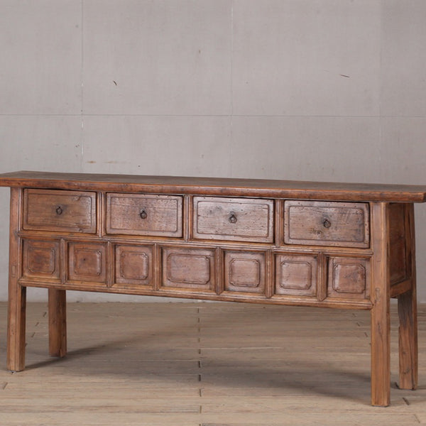 25091 Antique Hall Table w Drawers 1990 x 400 x 830H