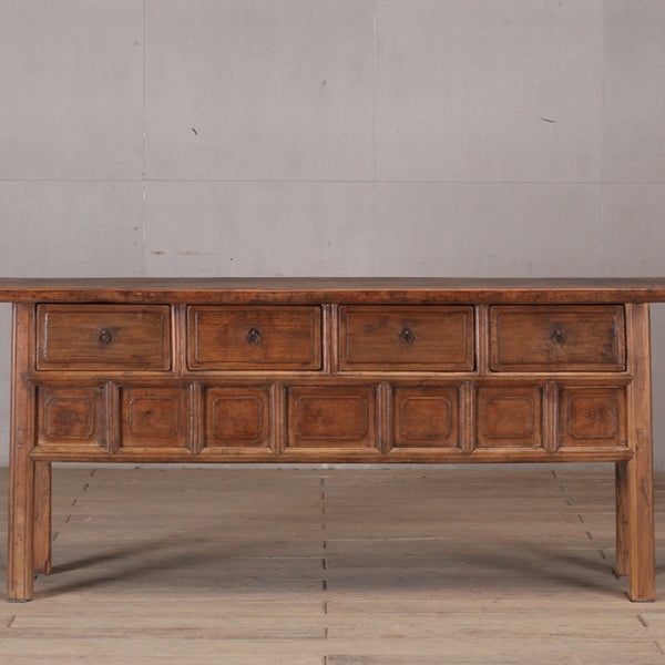 25091 Antique Hall Table w Drawers 1990 x 400 x 830H