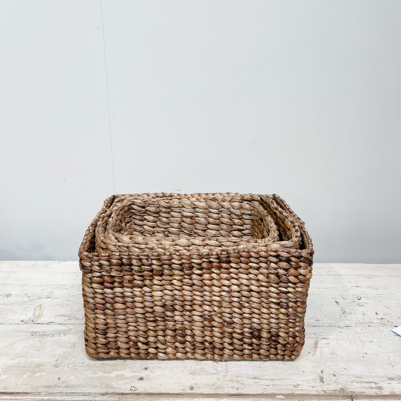 Water Hyacinth Basket Rectangular