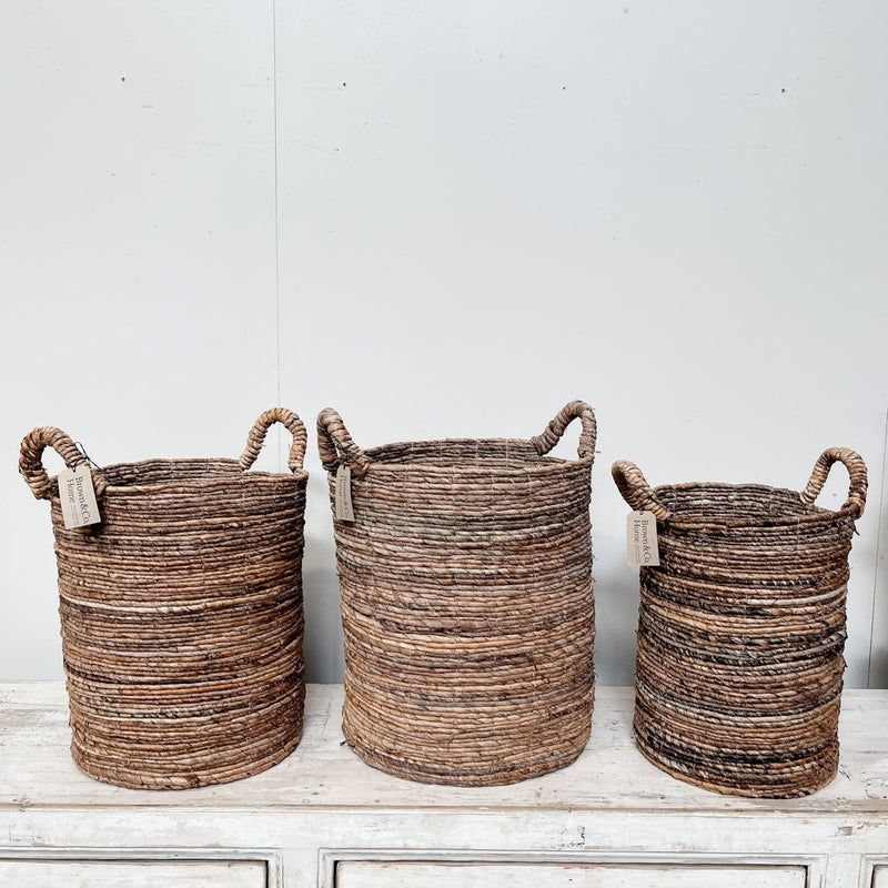 Woven Tall Basket (Three Sizes)