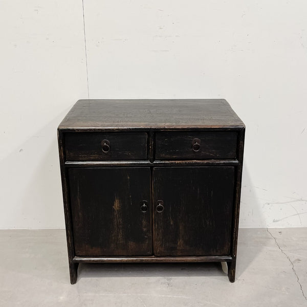 Reclaimed Pine Black/ Brown Rustic Cabinet / Bedside Table