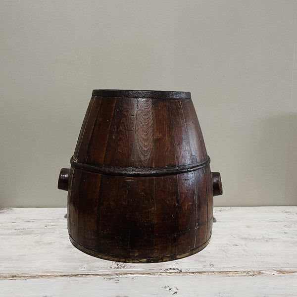 Old Pine Bucket w Knobs