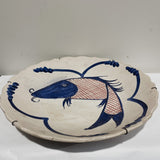 Blue & White Ceramic Fish Plate
