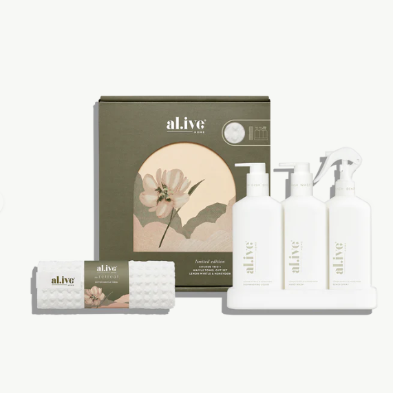 Al.ive Body Kitchen Trio & Towel Gift Set - LEMON MYRTLE & HONEYDEW