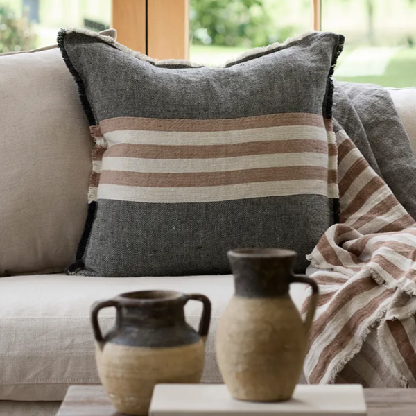 Herringbone Striped Cushion Cover ONLY 