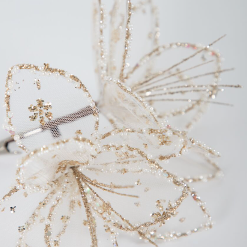 Fable Clip-On Flower w Beads