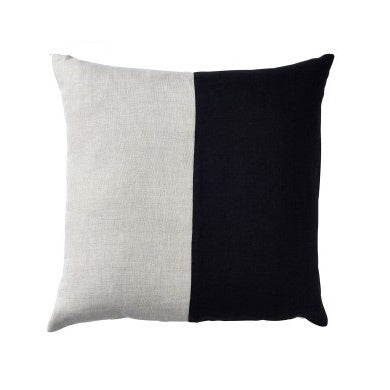 Two Tone Black/ Natural Cushion Cover ONLY
