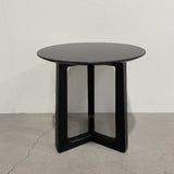 Marble Top Side Table - BLACK 500x500x500H