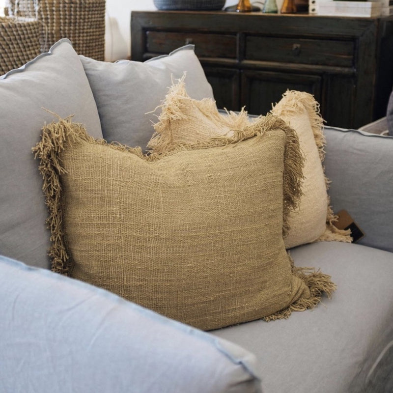 Hamptons 100% Italian Linen 1.5 Sofa - BABY BLUE