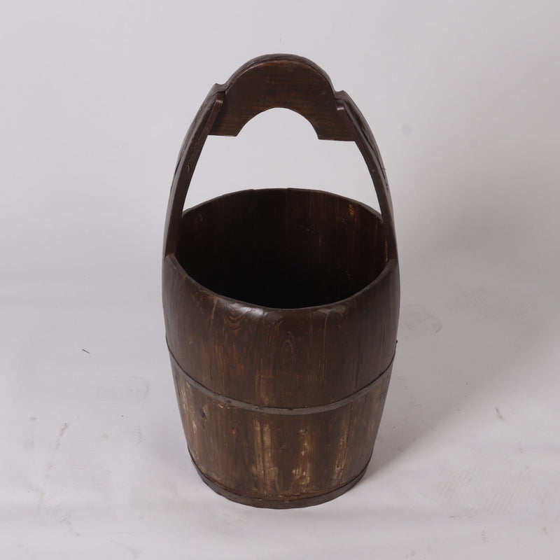 Antique Water Bucket BROWN