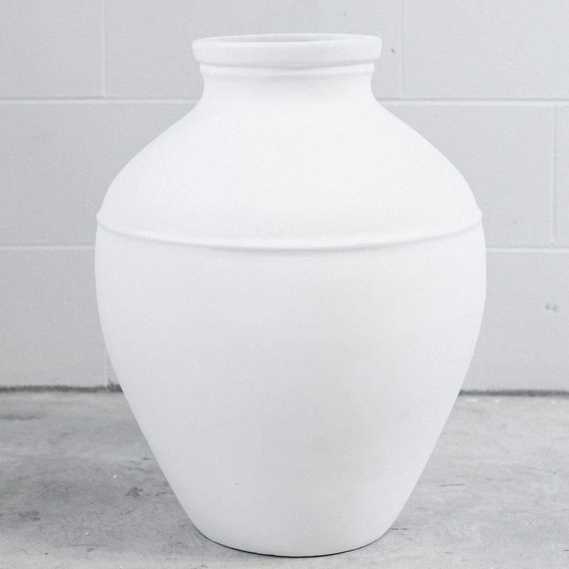 Milky White Vase Large