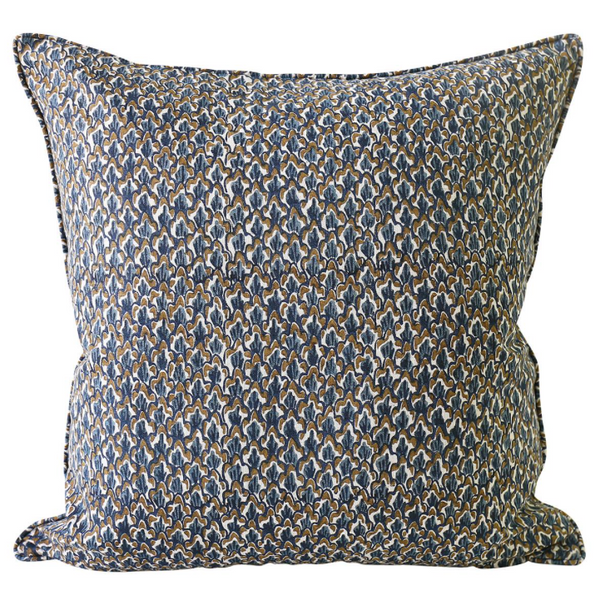 Walter G - Biarritz Tobacco (Hand Block Printed) Cushion Cover ONLY