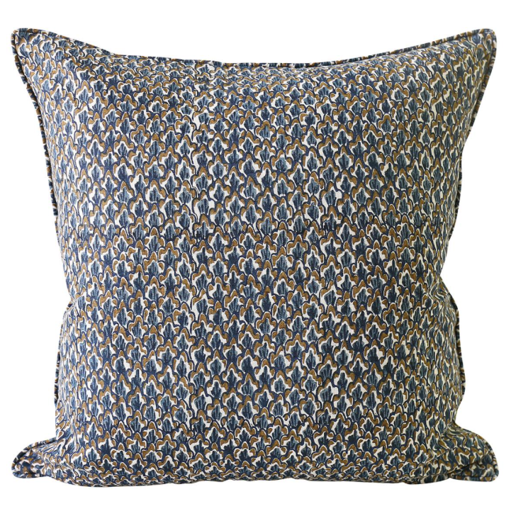 Walter G - Biarritz Tobacco (Hand Block Printed) Cushion Cover ONLY