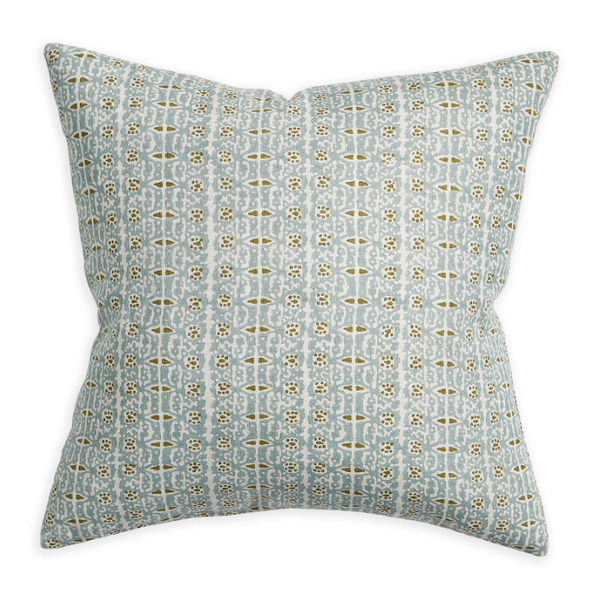 Walter G  -Capri Moss Celadon (Hand Block Printed) Cushion Cover ONLY 