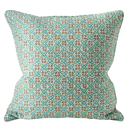Walter G - Sochi Emerald (Hand Block Printed) Cushion Cover ONLY 
