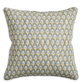 Walter G - Azores Moss Azure (Hand Block Printed) Cushion Cover ONLY 