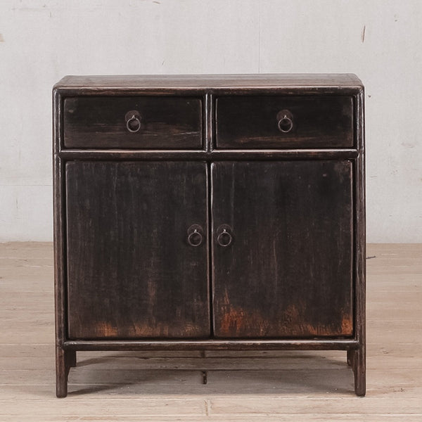 Reclaimed Pine Black/ Brown Rustic Cabinet / Bedside Table