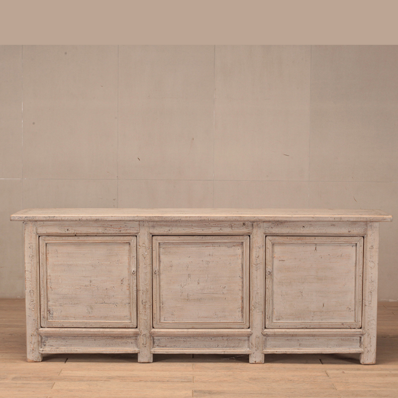 Antique Matt Grey Sideboard c.1920